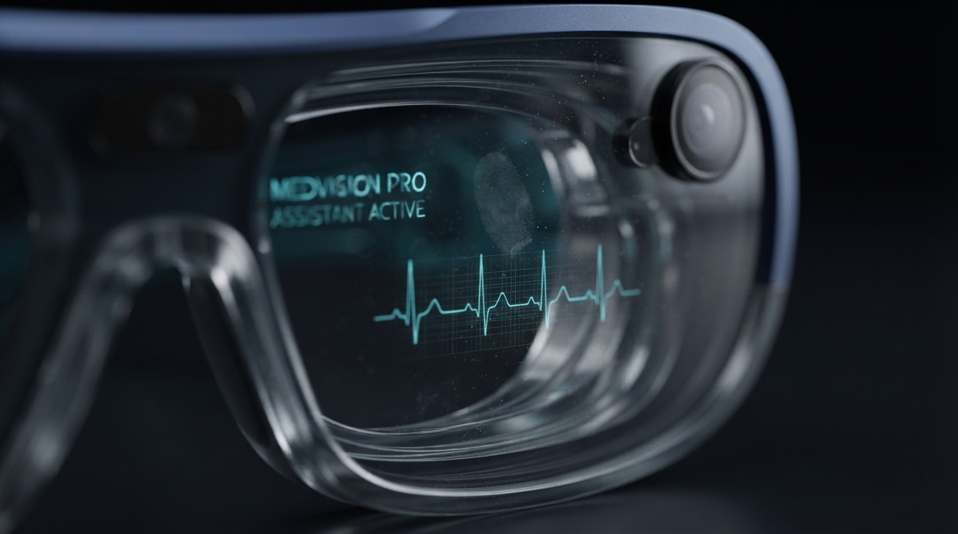 Detalhe da lente do MedVision Pro